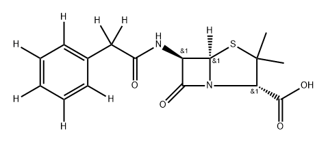 2H7]-青霉素G钠盐 结构式