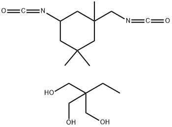1,3-Propanediol, 2-ethyl-2-(hydroxymethyl)-, polymer with 5-isocyanato-1-(isocyanatomethyl)-1,3,3-trimethylcyclohexane|2-乙基-2-羟甲基-1,3-丙二醇与5-异氰酸根合-1-(异氰酸根合甲基)-1,3,3-三甲基环氧己烷的聚合物