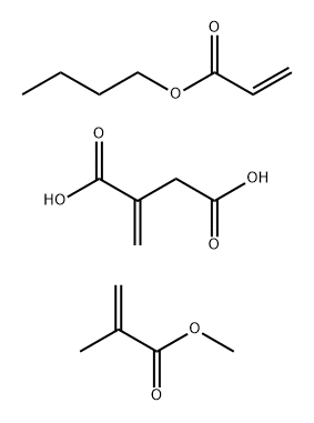 亚甲基丁二酸与2-丙烯酸丁酯和2-甲基-2-丙烯酸甲酯的聚合物, 30231-50-6, 结构式