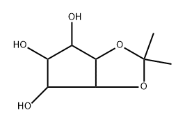 4H-Cyclopenta-1,3-dioxole-4-alpha-,5,6-triol,3a-bta-,5-alpha-,6-bta-,6a-bta--tetrahydro-2,2-dimethyl-(8CI) Struktur