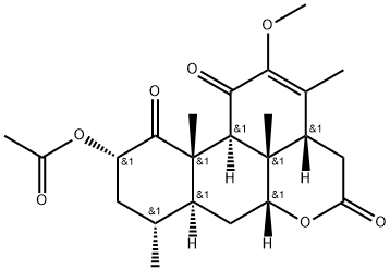 黄苦木素 B 乙酸酯 结构式