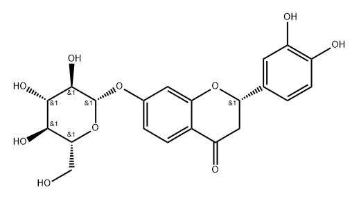 紫铆黄素-7-O-Β-D-吡喃葡萄糖苷, 30382-18-4, 结构式