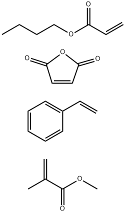 2-Propenoic acid,2-methyl-,methyl ester,polymer with butyl 2-propenoate,ethenylbenzene and 2,5-furandione Struktur