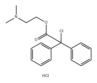 Benzeneacetic acid, α-chloro-α-phenyl-, 2-(dimethylamino)ethyl ester, hydrochloride Struktur