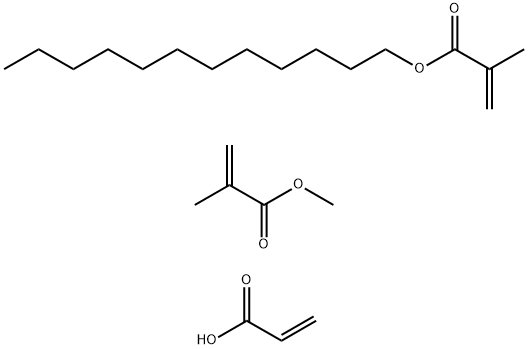 丙烯酸-甲基丙烯酸月桂基酯-甲基丙烯酸甲酯共聚物, 30525-33-8, 结构式