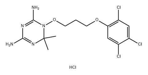1,3,5-Triazine-2,4-diamine,1,6-dihydro-6,6-dimethyl-1-[3-(2,4,5-trichlorophenoxy)propoxy]-, hydrochloride(1:1) Structure