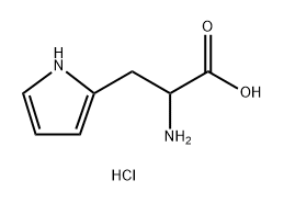 1H-Pyrrole-2-propanoic acid, α-amino-, hydrochloride (1:2) 化学構造式