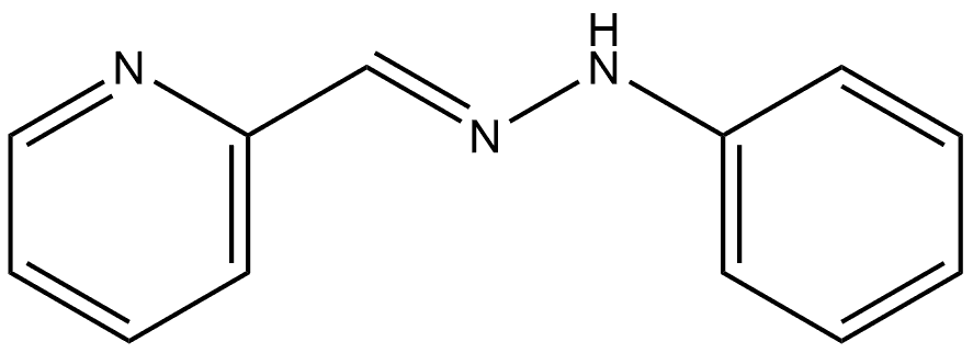 2-Pyridinecarboxaldehyde, 2-phenylhydrazone, [C(E)]- Structure