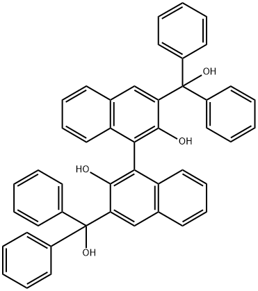S-2,2'-dihydroxy-α,α,α',α'-tetraphenyl-[1,1'-Binaphthalene]-3,3'-diMethanol Struktur