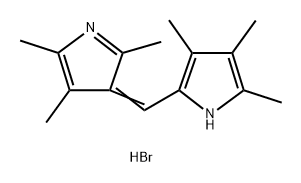 1H-Pyrrole, 2,3,4-trimethyl-5-[(2,4,5-trimethyl-3H-pyrrol-3-ylidene)methyl]-, hydrobromide (1:1) Structure