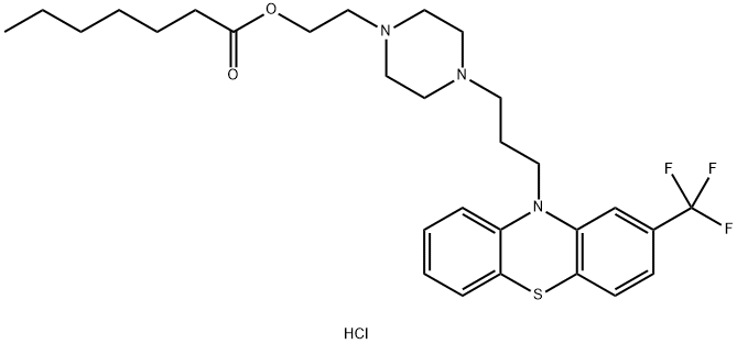 FLUPHENAZINE ENANTHATE DIHYDROCHLORIDE, 3105-68-8, 结构式