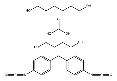 Carbonic acid, polymer with 1,4-butanediol, 1,6-hexanediol and 1,1'-methylenebis[4-isocyanatobenzene] Struktur