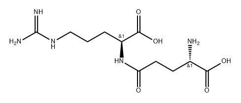 N5-((S)-1-羧基-4-胍基丁基)-L-谷氨酰胺, 31106-03-3, 结构式