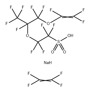 Ethanesulfonic acid,1,1,2,2-tetrafluoro-2-[1,2,2-trifluoro-2-[(trifluoroethenyl) oxy]-1-(trifluomethyl)ethoxyl]-,sodium salt, polymer with tetrafluoroethene Structure