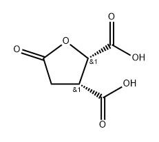 DL-Butyrolactone-β,γ-dicarboxylic acid 结构式