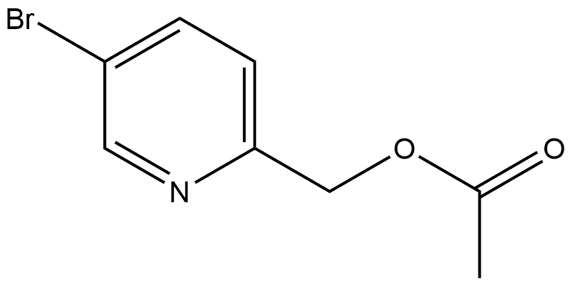 2-Pyridinemethanol, 5-bromo-, 2-acetate Struktur