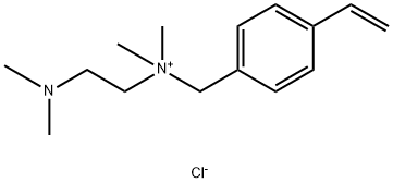 N-[2-(dimethylamino)ethyl]-4-ethenyl-N,N-dimethyl benzenemethanaminium  chloride (1:1) Struktur