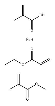 甲基丙烯酸钠与丙烯酸乙酯和甲基丙烯酸甲酯的聚合物, 31261-02-6, 结构式