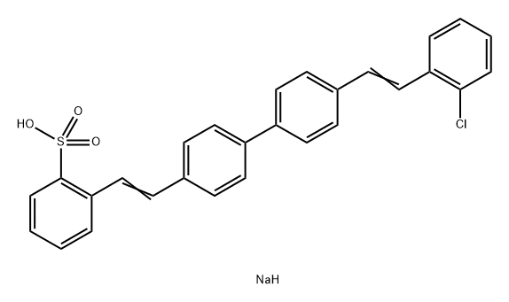 4''-[4-(2-Chlorostyryl)-phenyl]-2-stilbenesulfonic acid sodium salt 结构式
