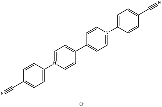 1,1'-bis(4-cyanophenyl)-[4,4'-bipyridine]-1,1'-diium chloride 化学構造式