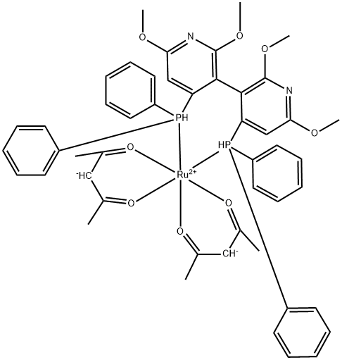 (R)-P-PHOS RUTHENIUM (ACAC)2 化学構造式
