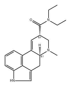 Ergoline-8-carboxamide, 9,10-didehydro-N,N-diethyl-6-methyl-, (5α,8α)- (9CI) Structure
