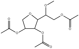 D-Galactitol, 3,6-anhydro-2-O-methyl-, triacetate Structure