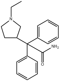 3-Pyrrolidineacetamide, 1-ethyl-α,α-diphenyl- Struktur