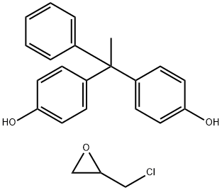 Phenol,4,4'-(1-phenylethylidene)bis-,polymer with(chloromethyl)oxirane Structure