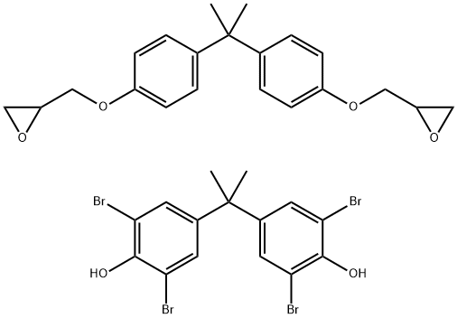 Phenol,4,4'-(1-methylethylidene)bis[2,6- dibromo-,polymer with 2,2'-[(1-methylethylidene)bis(4,1-phenyleneoxymethylene)] bis[oxirane] Structure