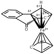 (Η5-2,4-环戊-1-基)[(1,2,3,3A,8A-Η)-(8AR)-1,8-二氢-8-氧环戊并[A]茚-1-基]二茂铁,31989-10-3,结构式
