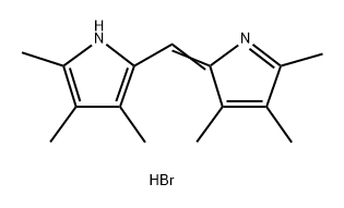 1H-Pyrrole, 2,3,4-trimethyl-5-[(3,4,5-trimethyl-2H-pyrrol-2-ylidene)methyl]-, hydrobromide (1:1) Structure