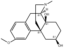 3-Methoxy-17-methylmorphinan-6β,14-diol 结构式