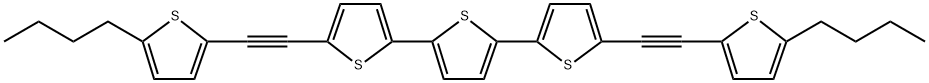 5,5''''-双[2-(5-丁基-2-噻吩基)乙炔基]-2,2':5',2''-三噻吩, 结构式