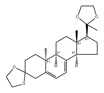 10α-Pregna-5,7-diene-3,20-dione, cyclic bis(ethylene acetal) (8CI) Structure