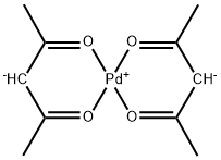 乙酰丙酮钯(II) 结构式