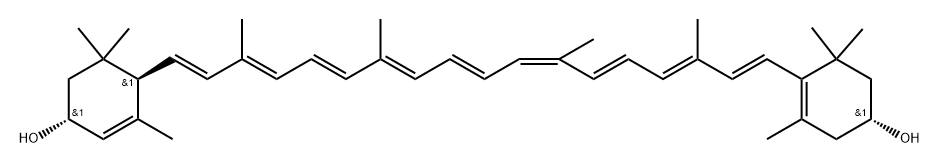 (3R,3'R,6'R,13-cis)-b,e-Carotene-3,3'-diol Structure