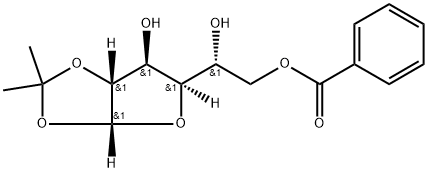 α-D-Glucofuranose, 1,2-O-(1-methylethylidene)-, 6-benzoate 结构式