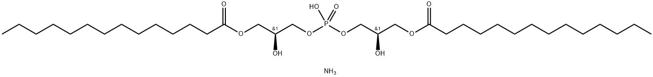 BIS(MONOMYRISTOYLGLYCERO)PHOSPHATE (S,R ISOMER) (AMMONIUM SALT),325466-03-3,结构式