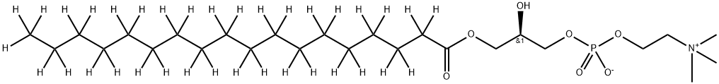 1-Stearoyl-d35-2-hydroxy-sn-glycero-3-PC, 327178-92-7, 结构式