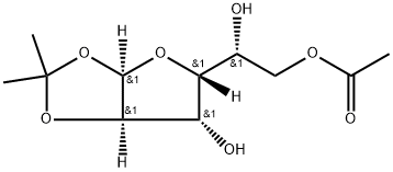 α-D-Glucofuranose, 1,2-O-(1-methylethylidene)-, 6-acetate 结构式