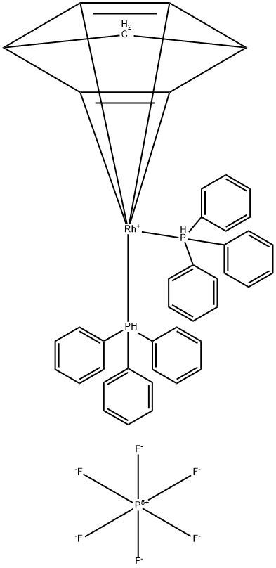 (BICYCLO(2.2.1)HEPTA-2,5-DIENE)(BIS-(TRIPHENYLPHOSPHINE))RHODIUM (I) PF6 Structure