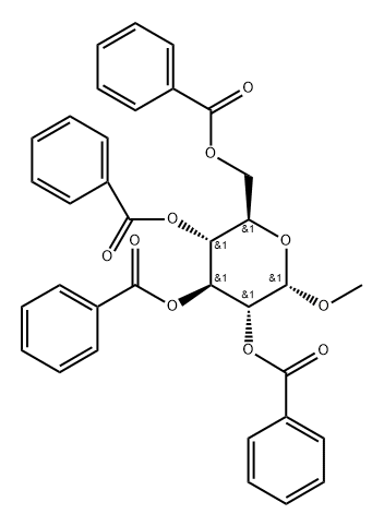 α-D-Glucopyranoside, methyl, 2,3,4,6-tetrabenzoate Struktur