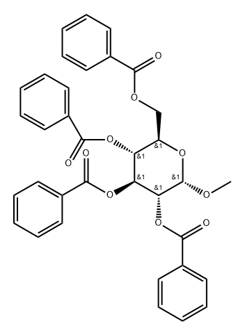 α-D-Glucopyranoside, methyl, 2,3,4,6-tetrabenzoate 结构式