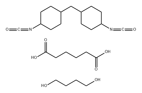 Hexanedioic acid, polymer with 1,4-butanediol and 1,1-methylenebis4-isocyanatocyclohexane Structure