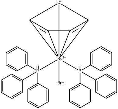 Ruthenium, bromo(η5-2,4-cyclopentadien-1-yl)bis(triphenylphosphine)- Struktur