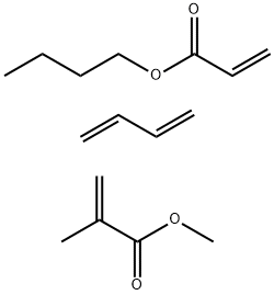 2-Propenoic acid, 2-methyl-, methyl ester, polymer with 1,3-butadiene and butyl 2-propenoate Structure