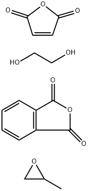 1,2-环氧丙烷与邻苯二甲酸酐、顺丁烯二酸酐和乙二醇的聚合物, 33085-54-0, 结构式