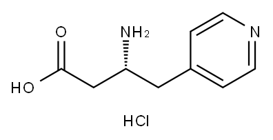4-Pyridinebutanoic acid, β-amino-, hydrochloride (1:1), (βR)-,332061-74-2,结构式