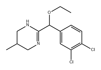 3,4,5,6-Tetrahydro-2-(3,4-dichloro-α-ethoxybenzyl)-5-methylpyrimidine Structure